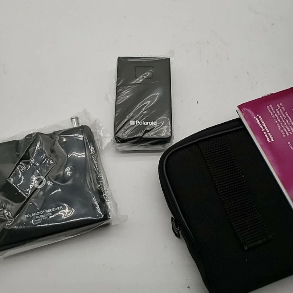 Vintage Polaroid Spectra System Instant Camera Gray Bag Remote Filters‎ Kit